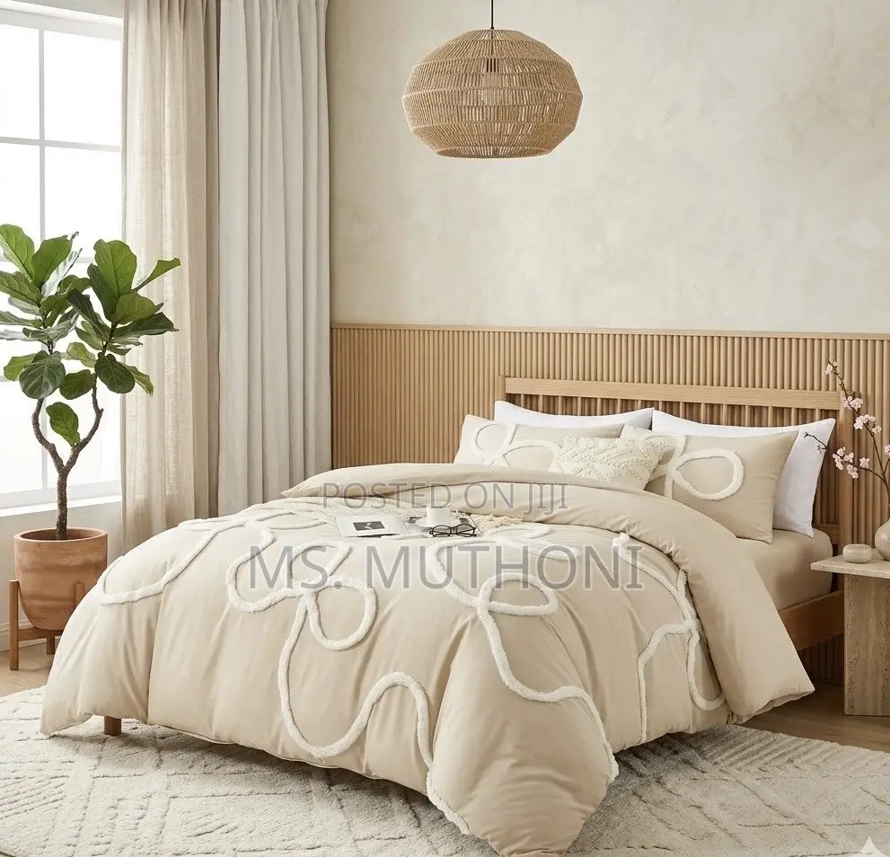 (6*6/6*7) Bow Dreams Soft Microfiber Duvet Cover Set