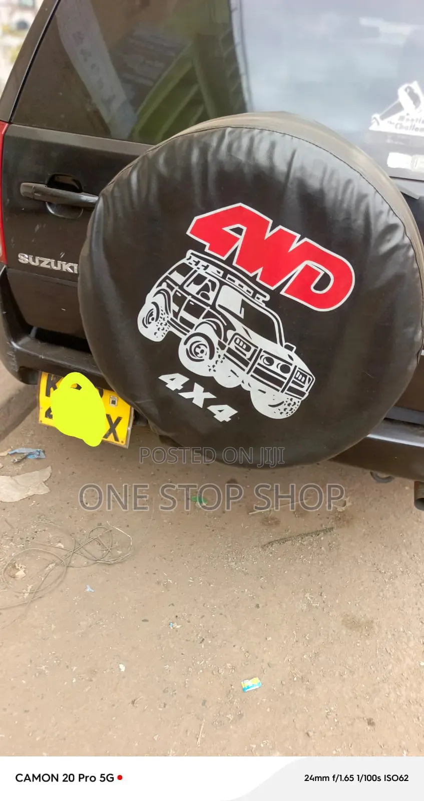 16_inch Universal PVC Leather Spare Tire Cover Branded 4x4 Graphic