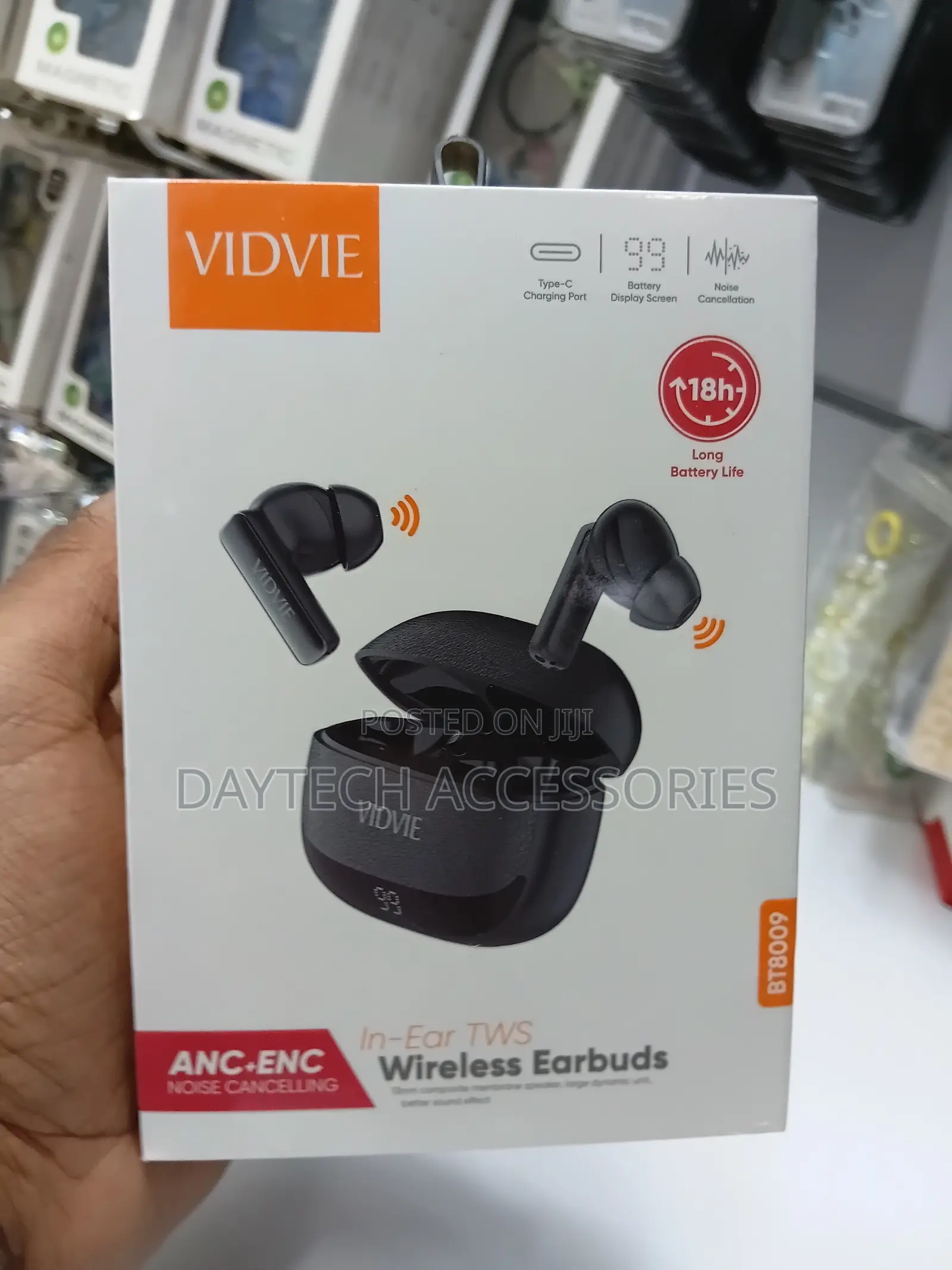 Vidvie BT8009 ANC+ENC Wireless Earbuds - Black