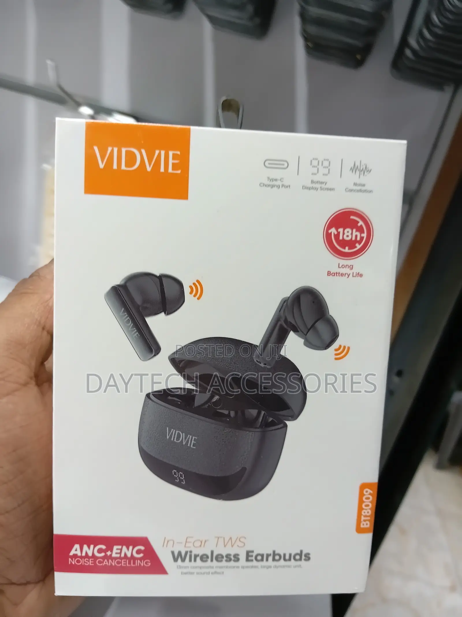 Vidvie BT8009 ANC+ENC Wireless Earbuds - Black