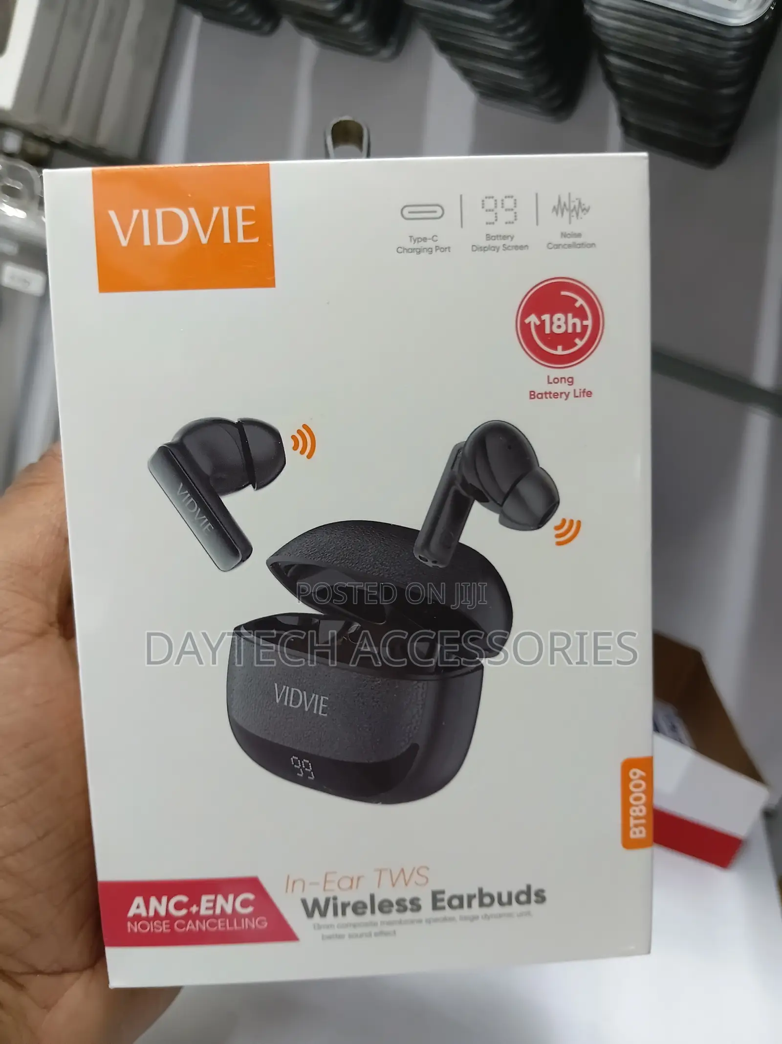 Vidvie BT8009 ANC+ENC Wireless Earbuds - Black