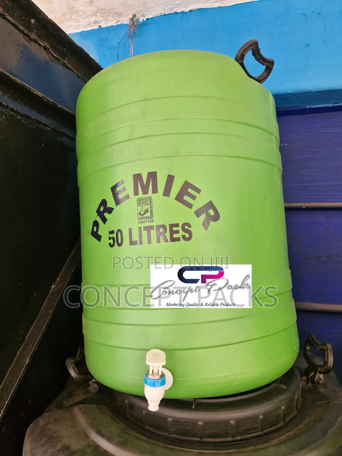 Green 50litres Premier Handwash Tank With Tap