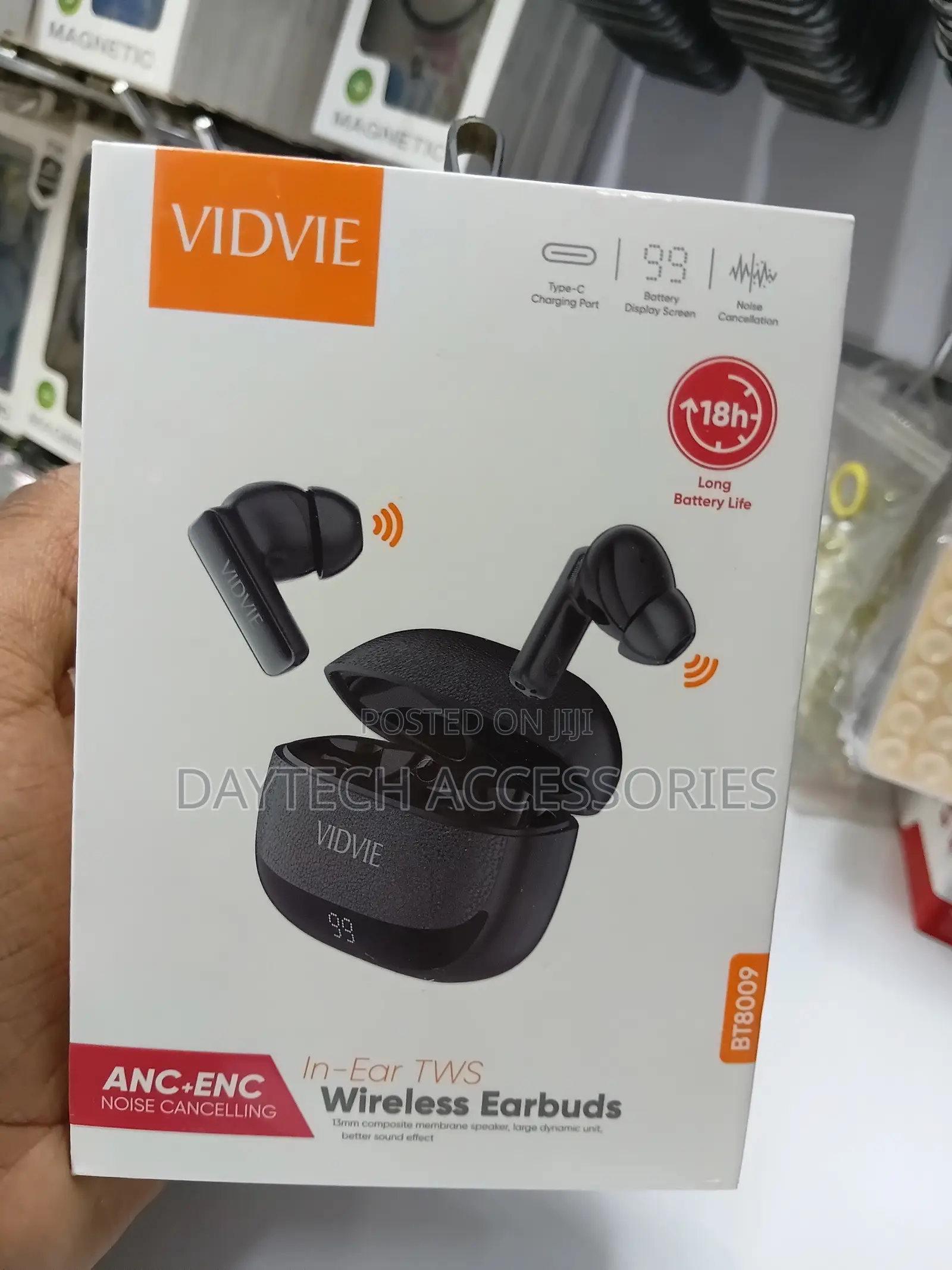 Vidvie BT8009 ANC+ENC 4-Mic ANC in-Ear True Wireless (TWS) Earbuds.