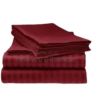 Luxury Satin Stripe Bedsheet Set – 4pcs