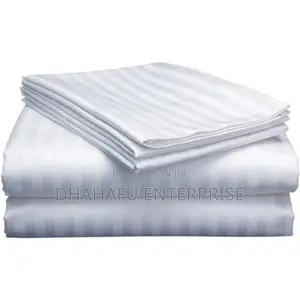 Luxury Satin Stripe Bedsheet Set – 4pcs