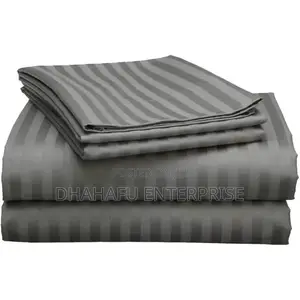 Luxury Satin Stripe Bedsheet Set – 4pcs