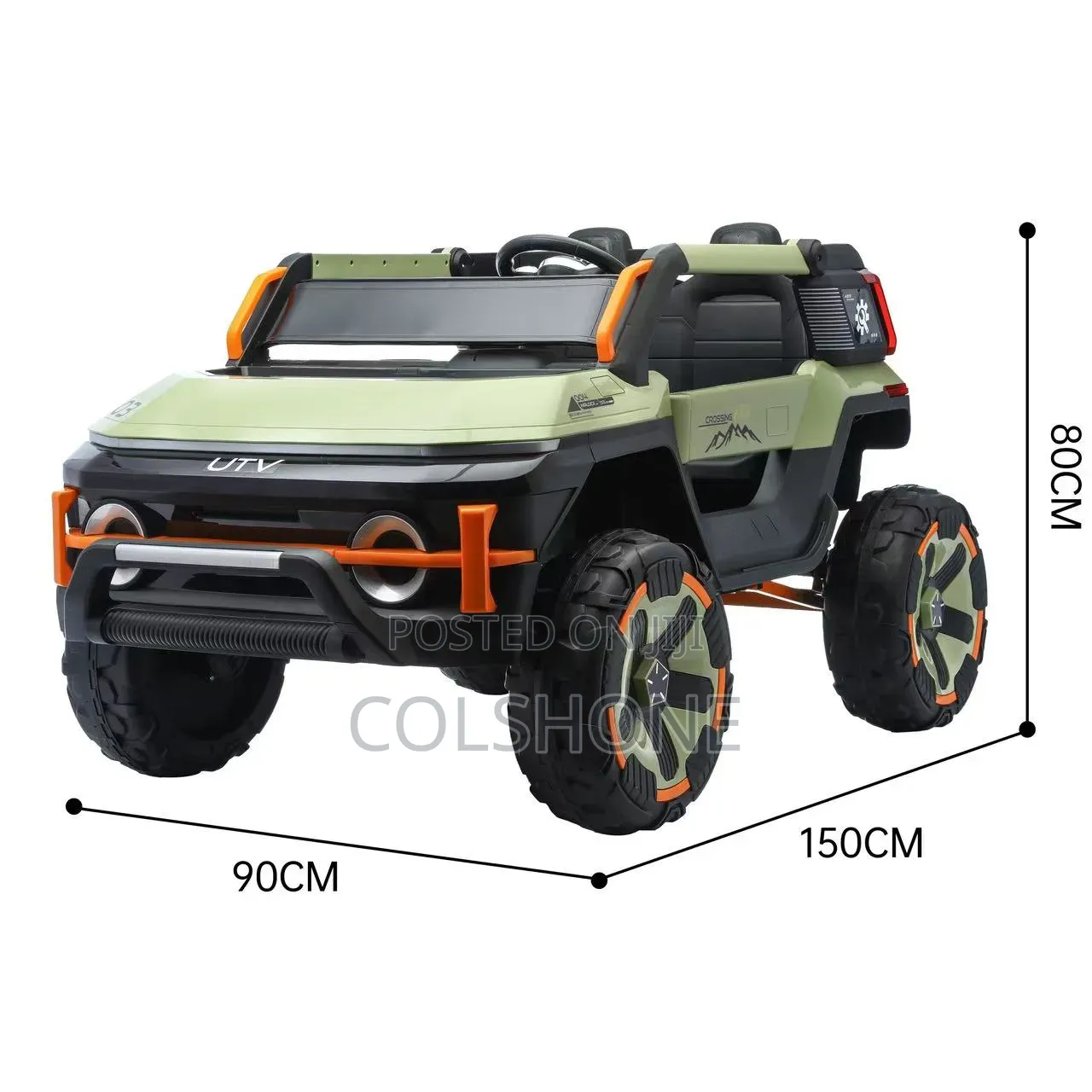 Kids’ 4x4 Green Adventure UTV Ride-on – Orange Edition