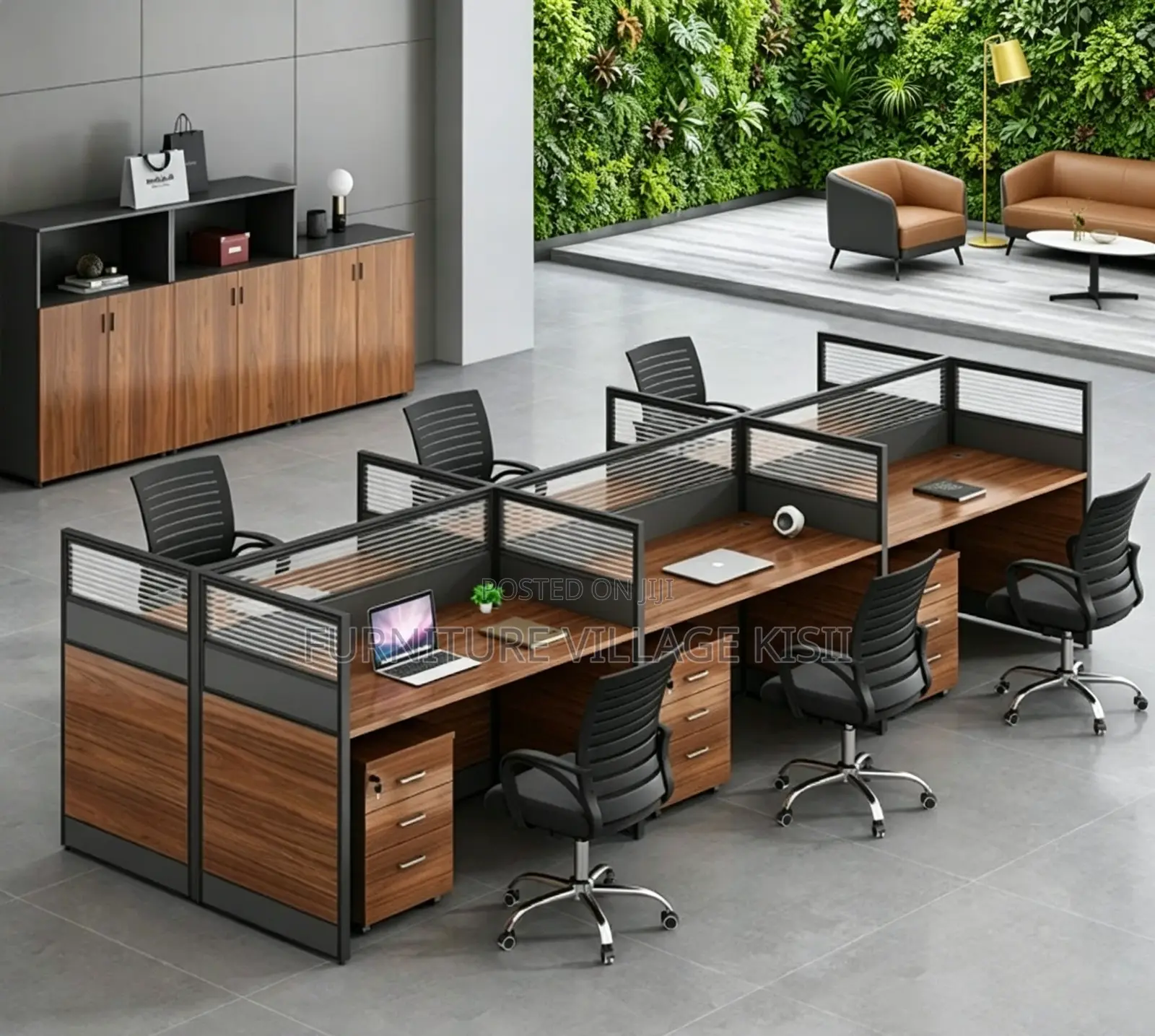 Office Furniture; 6- Way Modular Workstation.