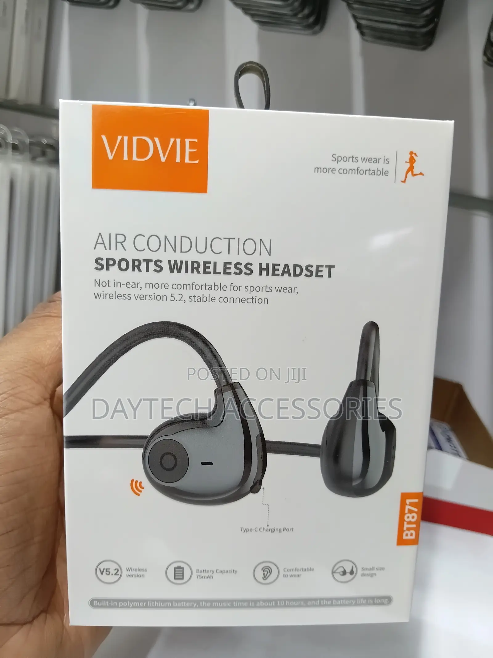 VIDVIE BT871 Sports Wireless Non-in-Ear Bluetooth Headset.