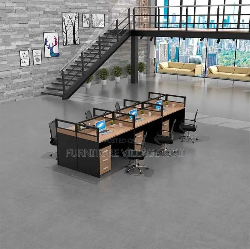 Office Furniture; 6- Way Modular Workstation.
