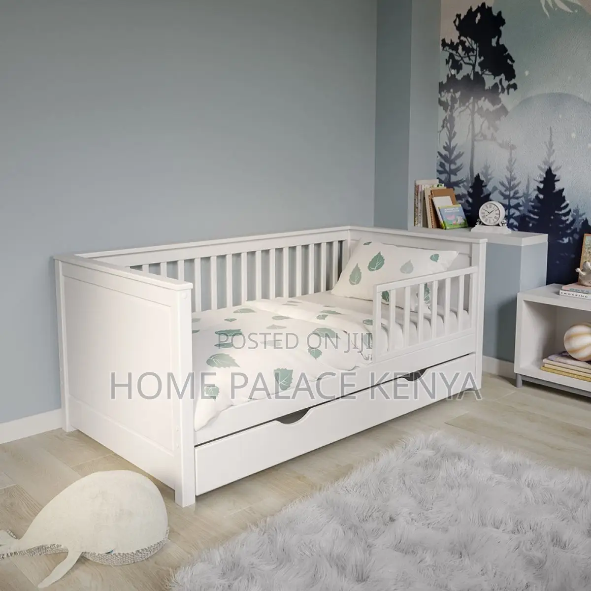 Crib Bed; Durable Wooden Crib Bed for Babies and Toddlers