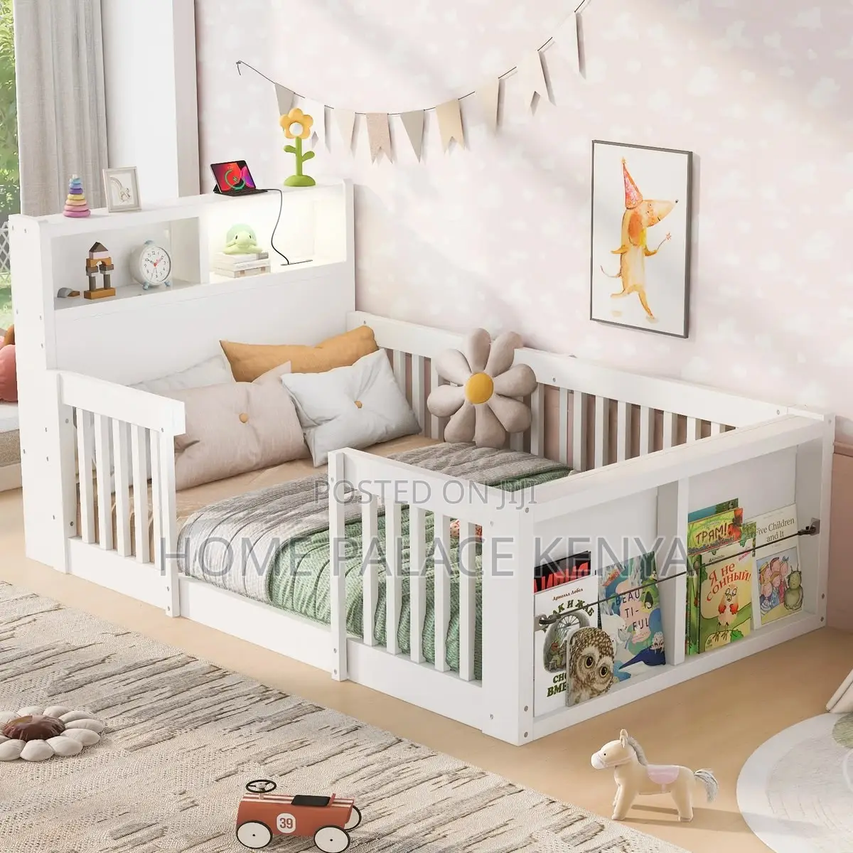 Crib Bed; Durable Wooden Crib Bed for Babies and Toddlers