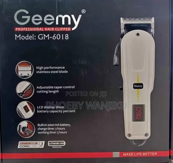 Professional Geemy Cordless Hair Clipper