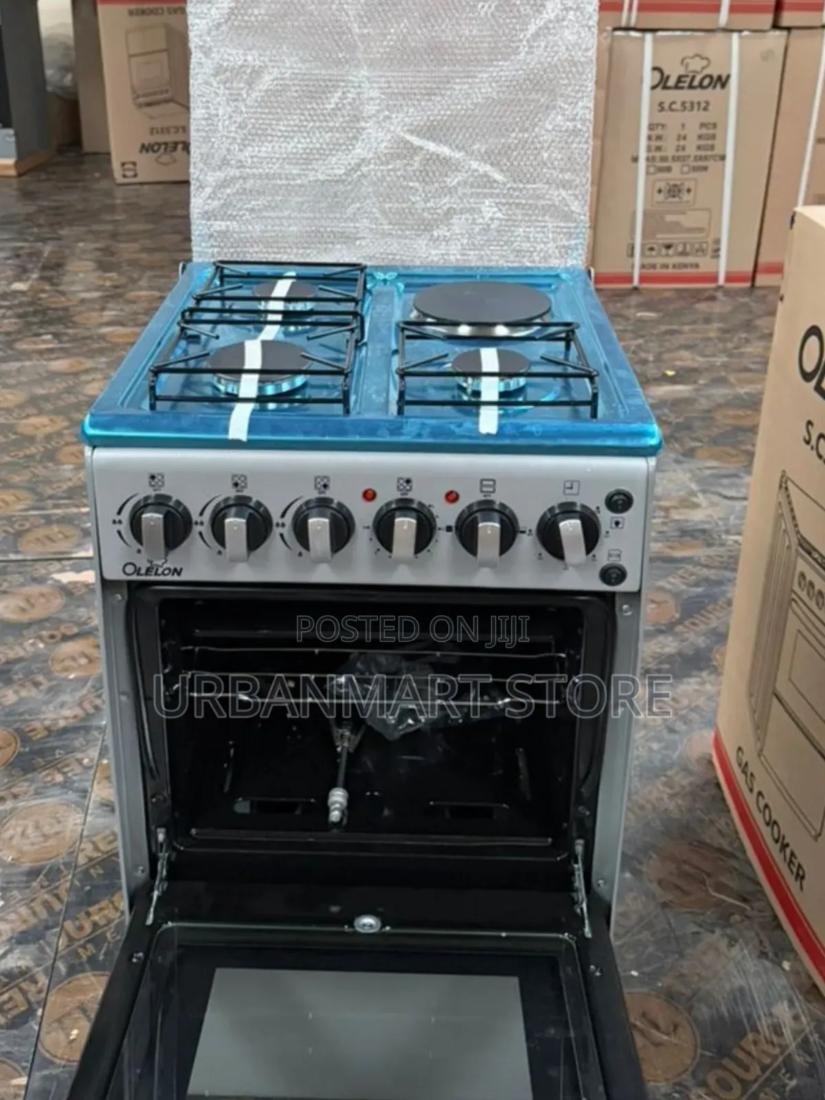 Affordable Olelon Free Standing 3 Gas Burner + 1 Electric Cooker