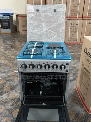 Olelon Silver 3 Gas + Electric Hot Plate Cooker, Electric Oven
