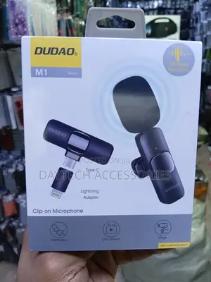 Dudao M1-B 2 in 1 Lavalier Microphone -Black