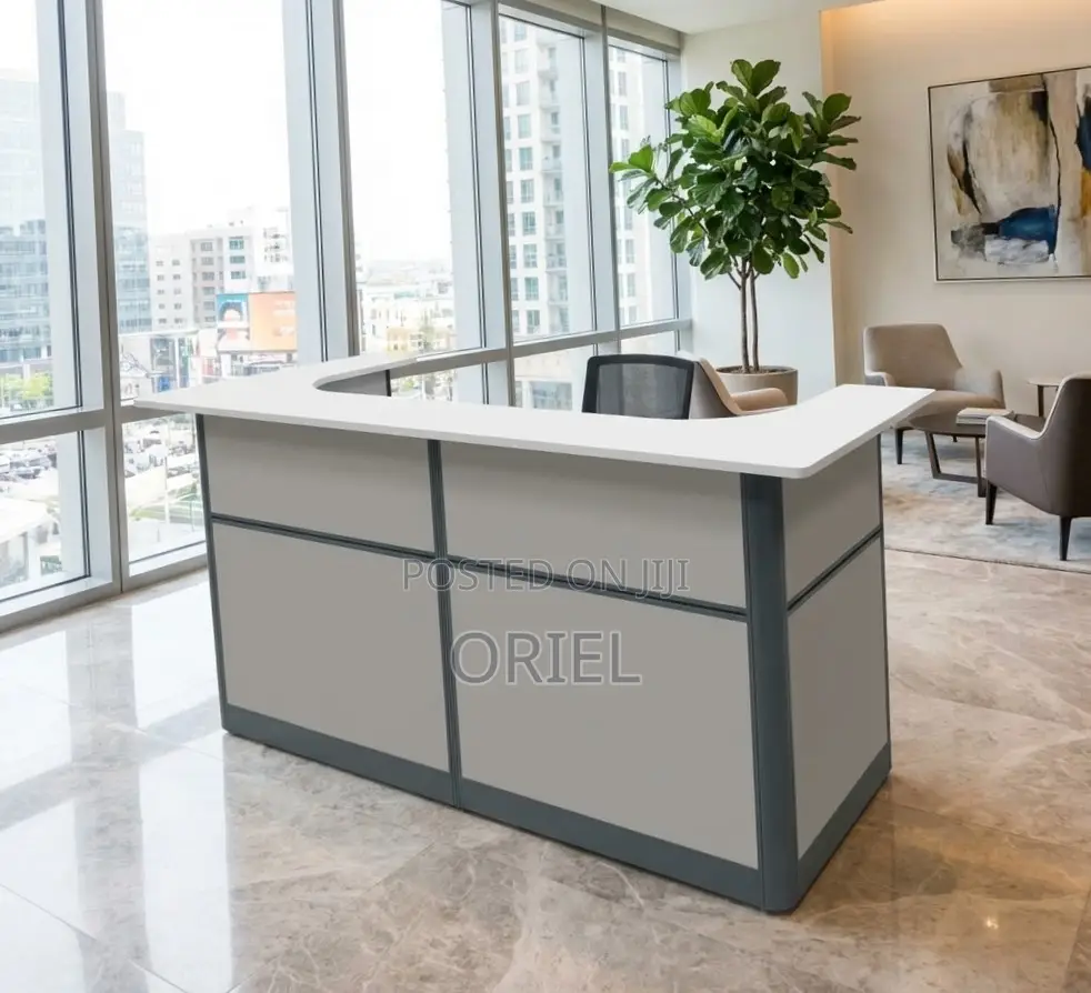 1.6M Office Reception Desk : Office Counter Imported Table