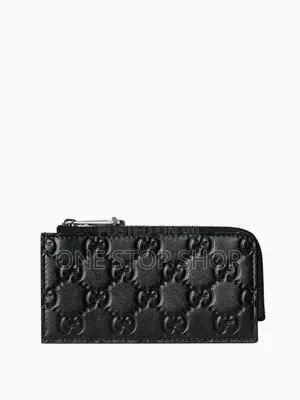 Key Pouch Smooth Leather Debossed Pattern With GG Monogram Pattern