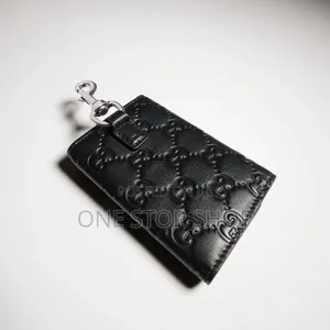 Key Pouch Smooth Leather Debossed Pattern With GG Monogram Pattern