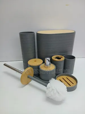 8 in 1 PCS Bathroom Organizer Set-Grey,White, Black
