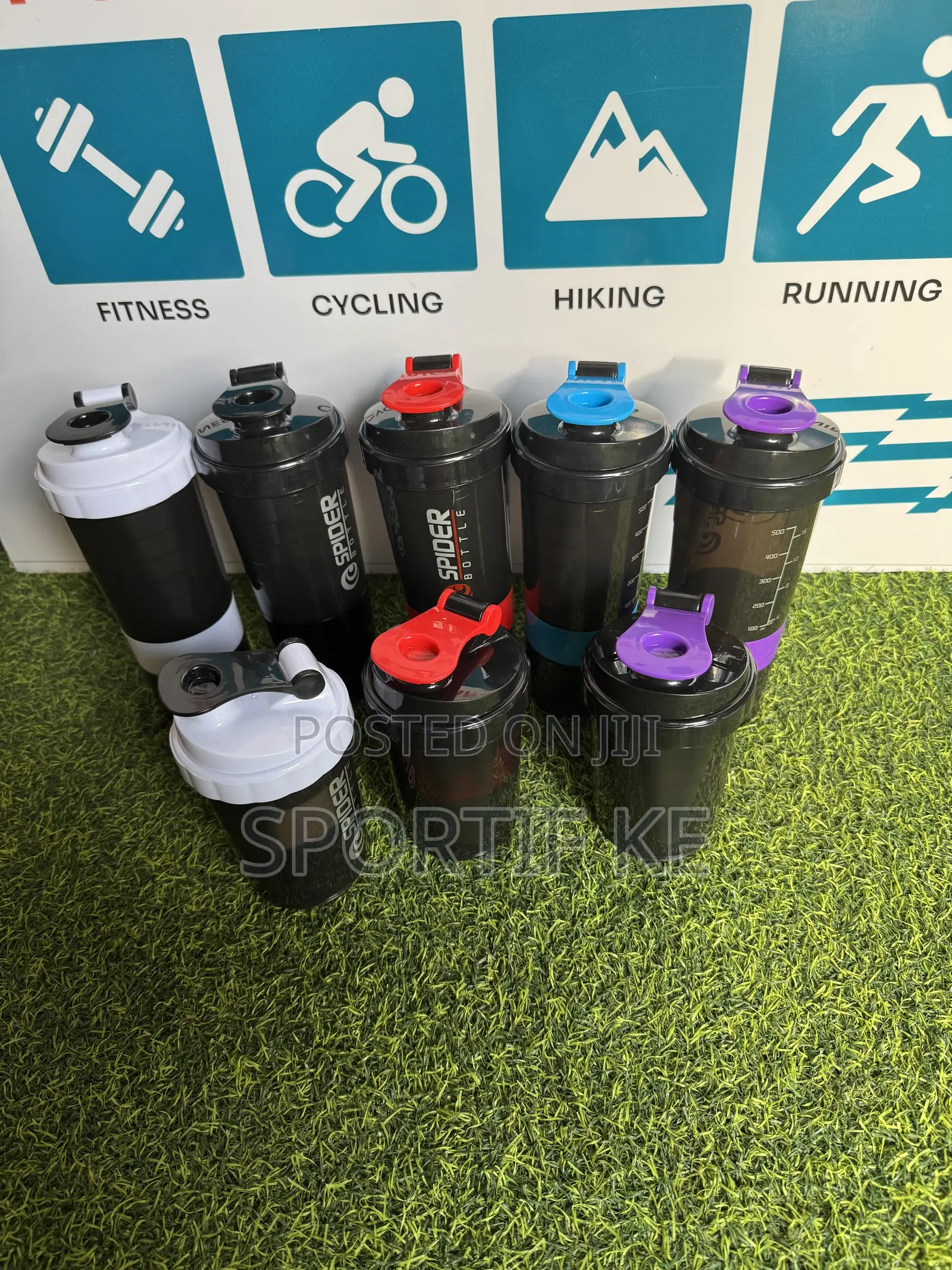 500ml Plastic Protein Shaker Bottle 3-Layer