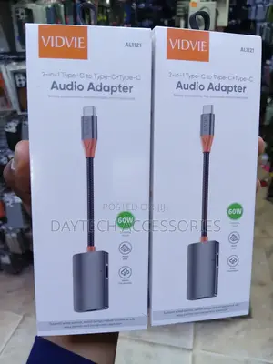 Vidvie 2-in-1 Type-C to Type-C Udio Adapter.
