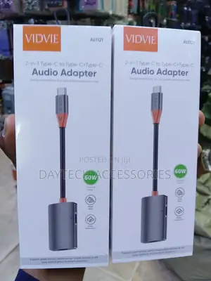 Vidvie 2-in-1 Type-C to Type-C Udio Adapter.