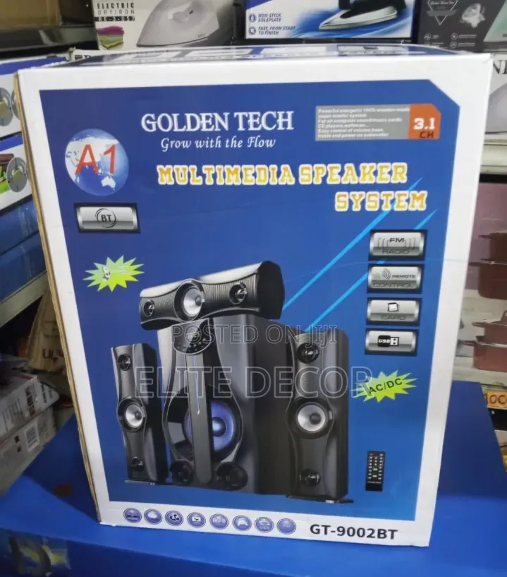 Golden Tech GT-9002BT 3.1CH Bluetooth Multimedia Speaker | USB/SD/FM