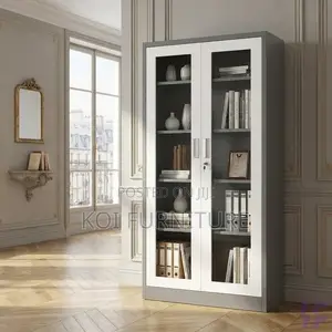 Office Cabinet; Two Doors Rust Resistant Documents Glass Cabinet