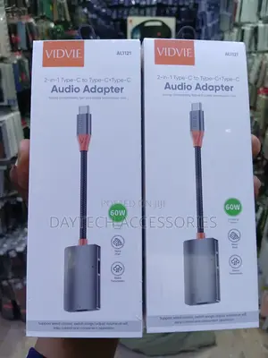 Vidvie AL1121 2-in-1 Type-C to Type-C Adapter - Black
