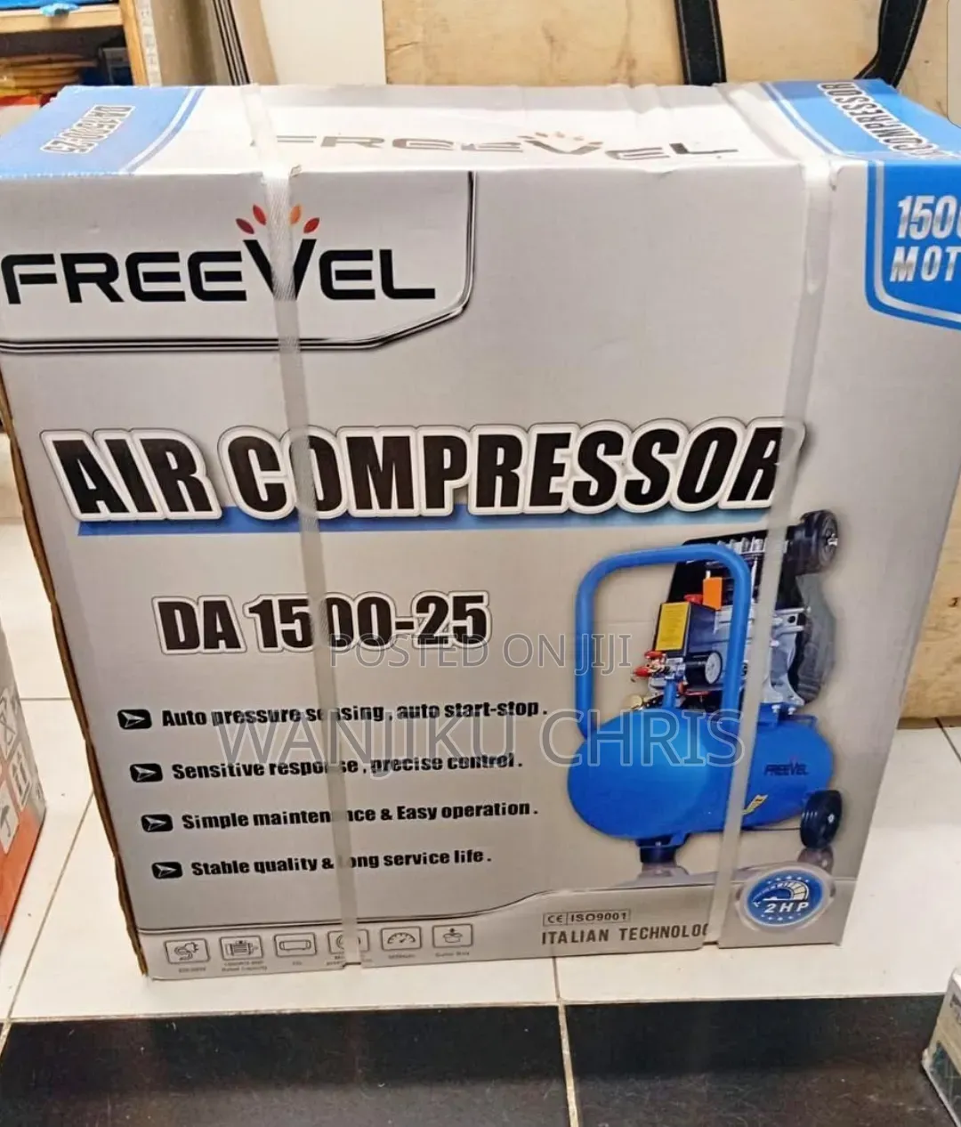 Freevel 25l Electric Air Compressor (DA1500-25) 2Hp 1500w