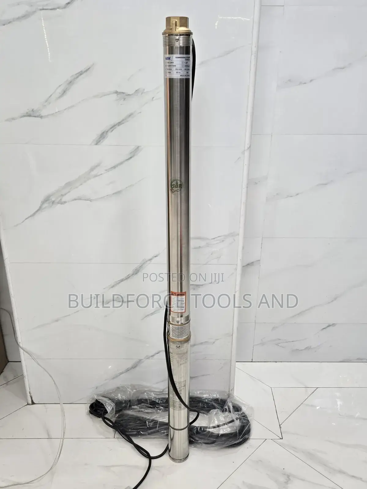 USK 1hp 3sdm2/27 Submersible Borehole/Deep Well Water Pump