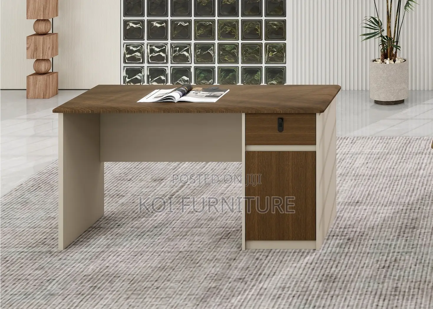 Office Desk; 1.2 Meters Executive Home Office Desks With a Cupboard