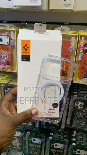 Transparent Spigen Ultra MagFit Phone Case for the iPhone 17 Pro