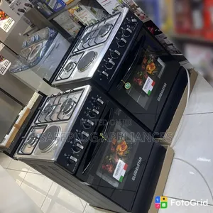 Black Globalstar 3+1 Gas Cooker 50×55 With Electric Oven