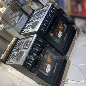 Black Globalstar 3+1 Gas Cooker 50×55 With Electric Oven