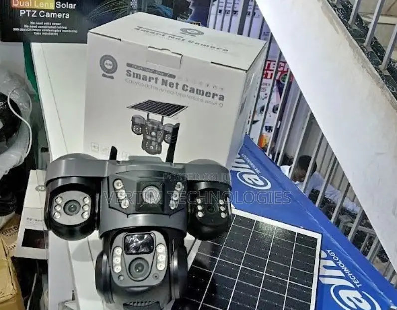 V380 4g Smart Waterproof Outdoor Triple Lens Solar Powered Camera