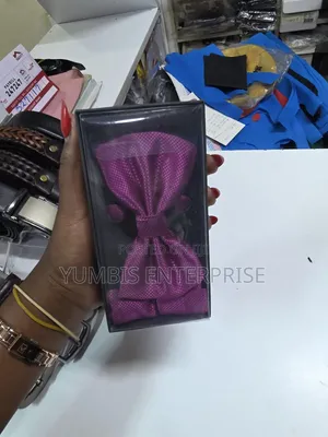 Purple Bow Tie Set Has Cufflinks Pocket Square Set at 500