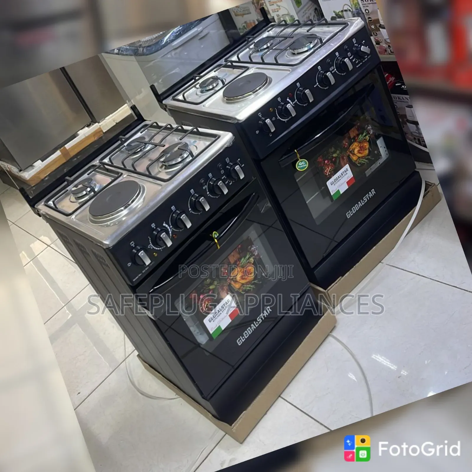 Globalstar 50×55 3+1 Cooker – Black, Electric Oven 14800
