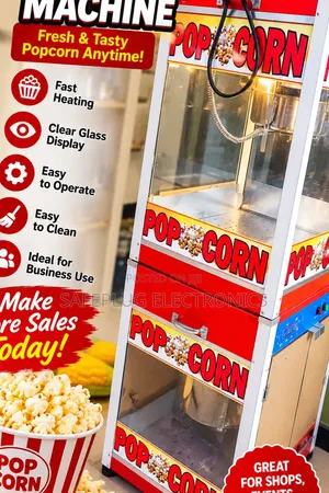 2-in-1 Popcorn Machine With Storage Cabinet