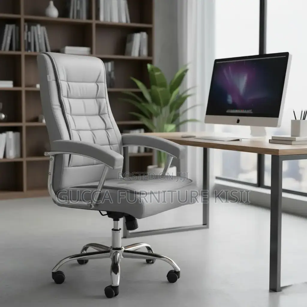 Office Chair; Executive Ergonomic Leather Office Chair