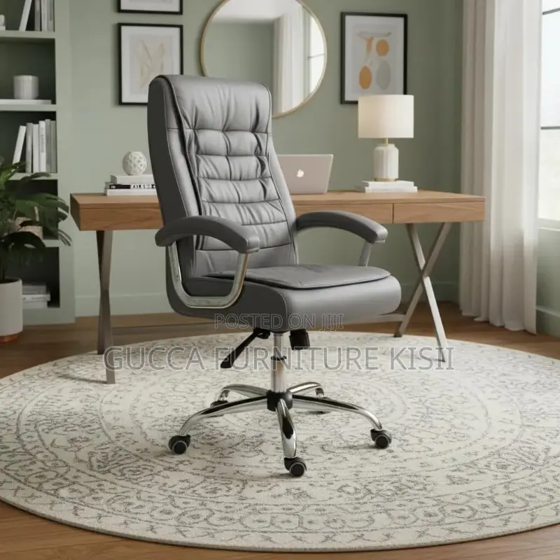 Office Chair; Executive Ergonomic Leather Office Chair