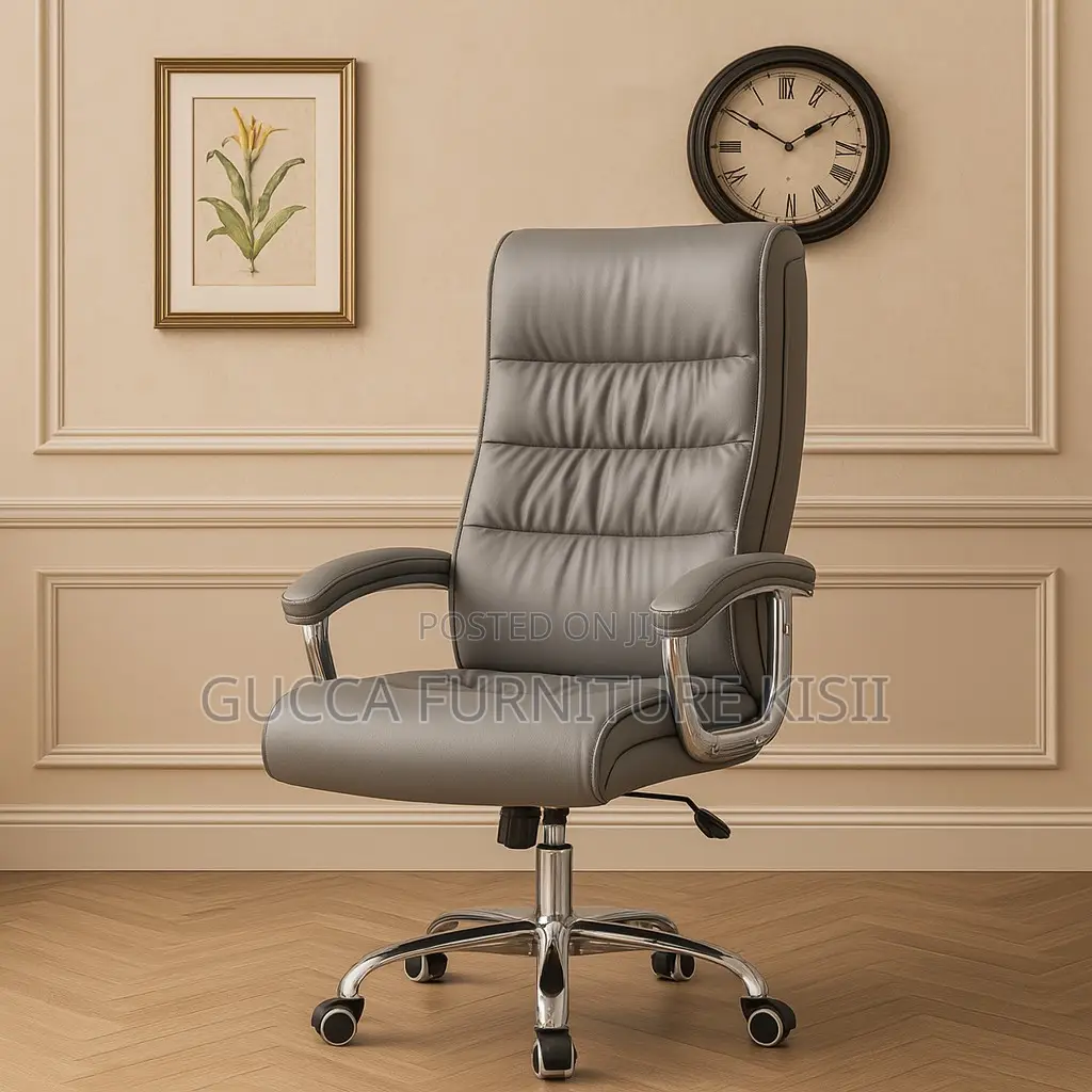 Office Chair; Executive Ergonomic Leather Office Chair