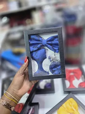 Bowtie, Flower, Cufflinks, Pocket Square 4in 1 Set at 1000