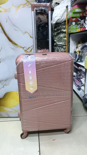 Rose Gold 25'' Height Medium Rubber Suitcase at 2900