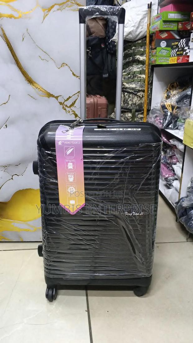 Black Medium Suitcase 24" Height Rubber Suitcase at 2800