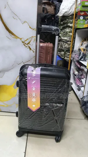 Black Medium Suitcase 24" Height Rubber Suitcase at 2800