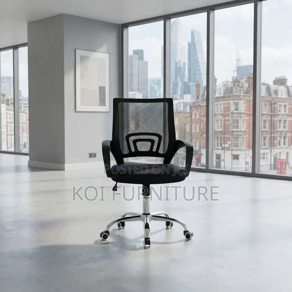 Office Chairs; Black Clerical Mid Backrest Home Office Study Chairs