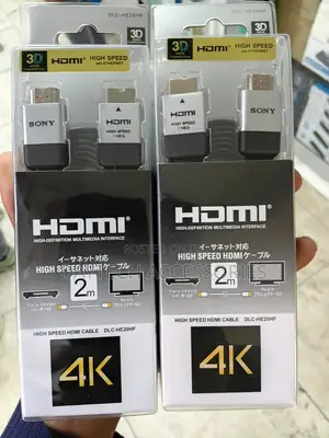 Sony 2M High Speed HDMI Cables (Model DLC-HE20HF) With Ethernet.