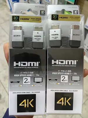 Sony 2M High Speed HDMI Cables (Model DLC-HE20HF) With Ethernet.
